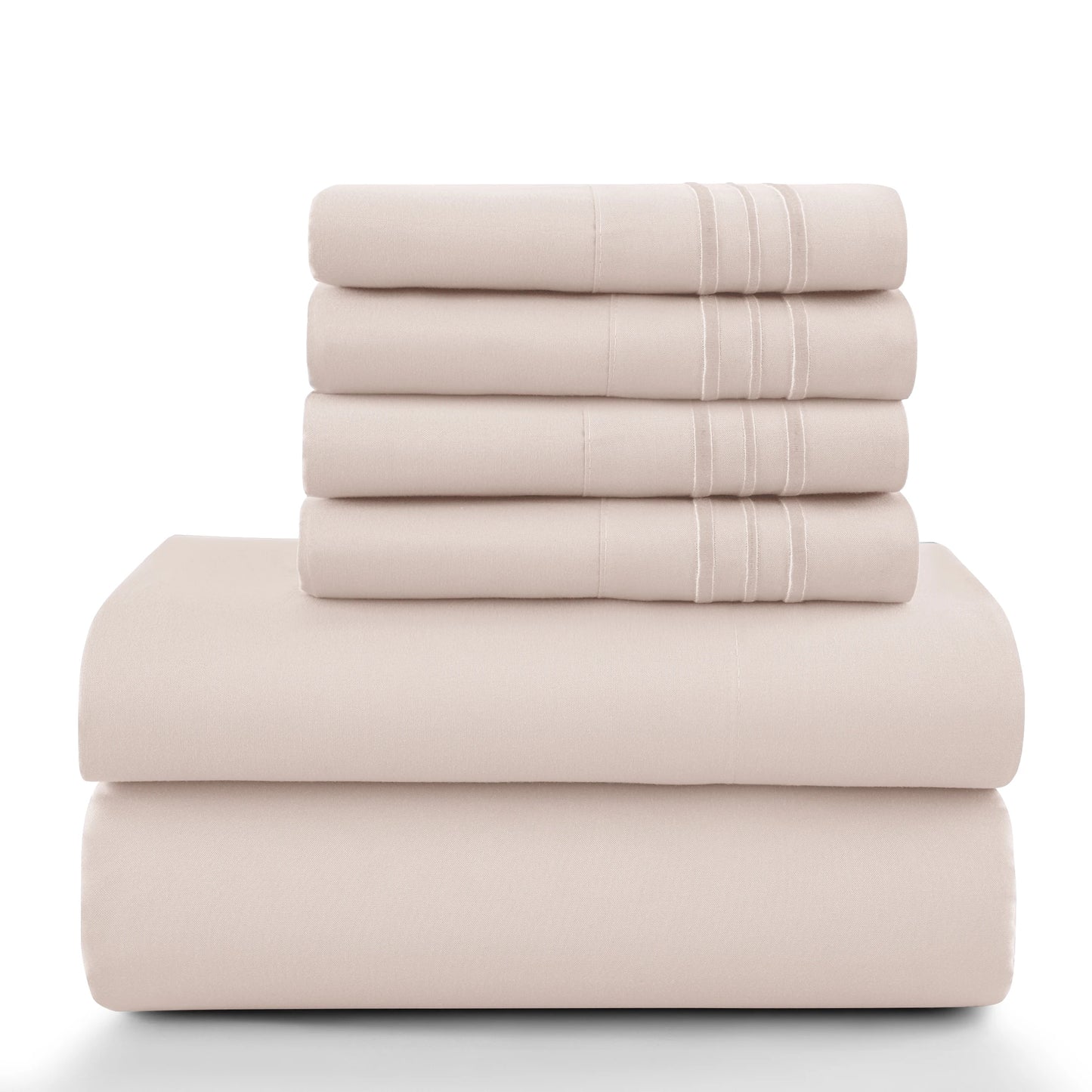 LDC Lux Decor Collection Solid Sheet Set Brushed Microfiber