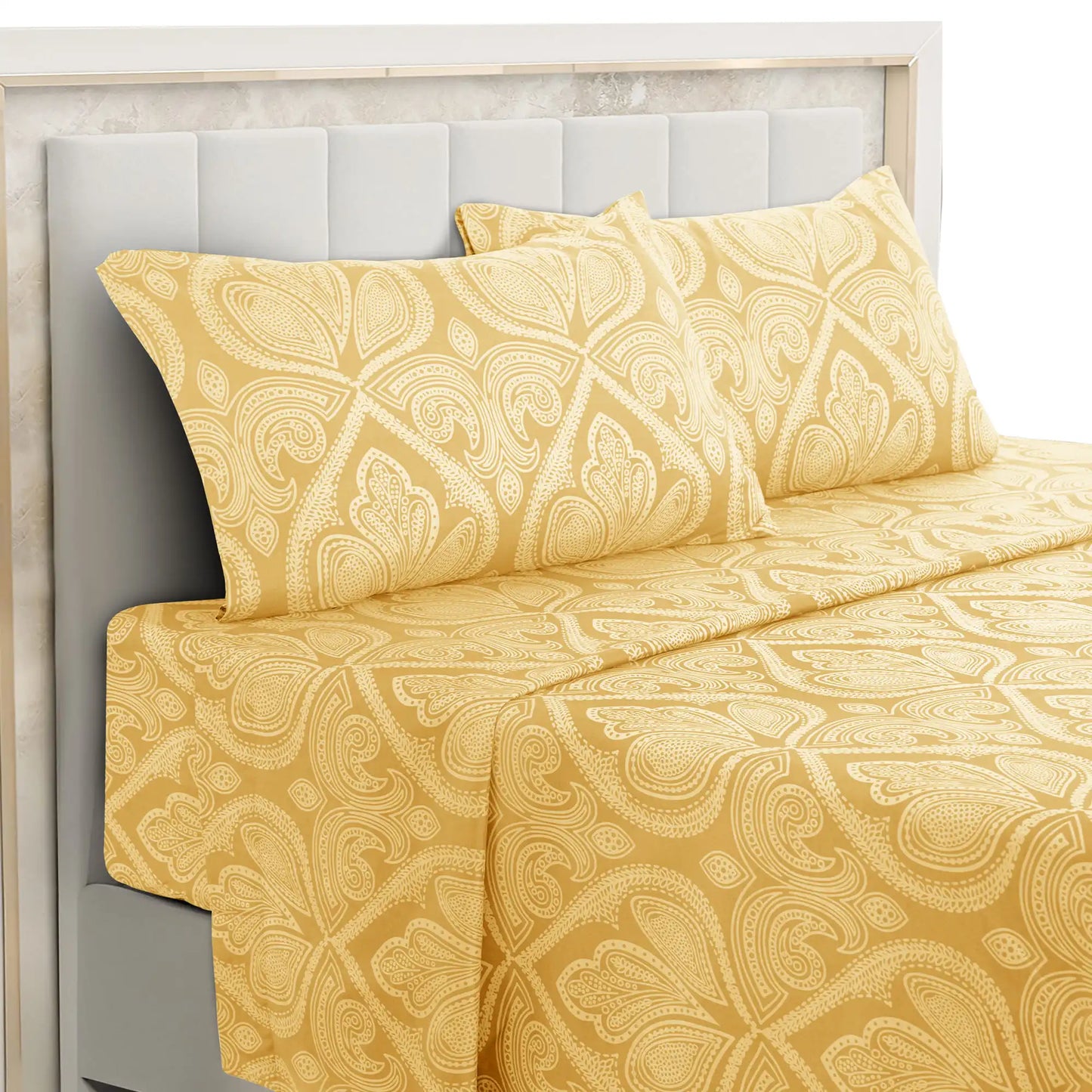 LDC Lux Decor Collection Paisley Microfiber Sheet Set Wrinkle Resistant