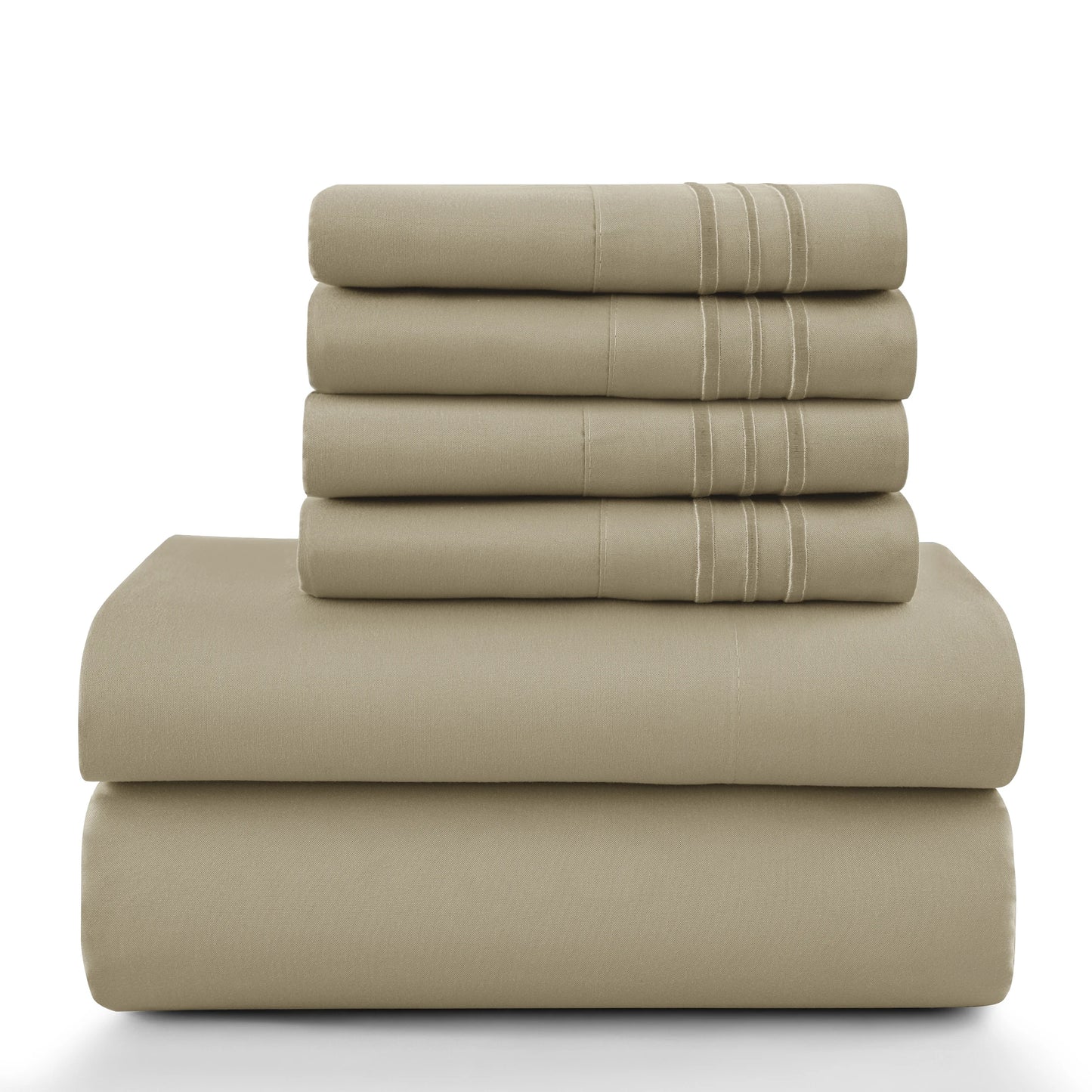 LDC Lux Decor Collection Solid Sheet Set Brushed Microfiber