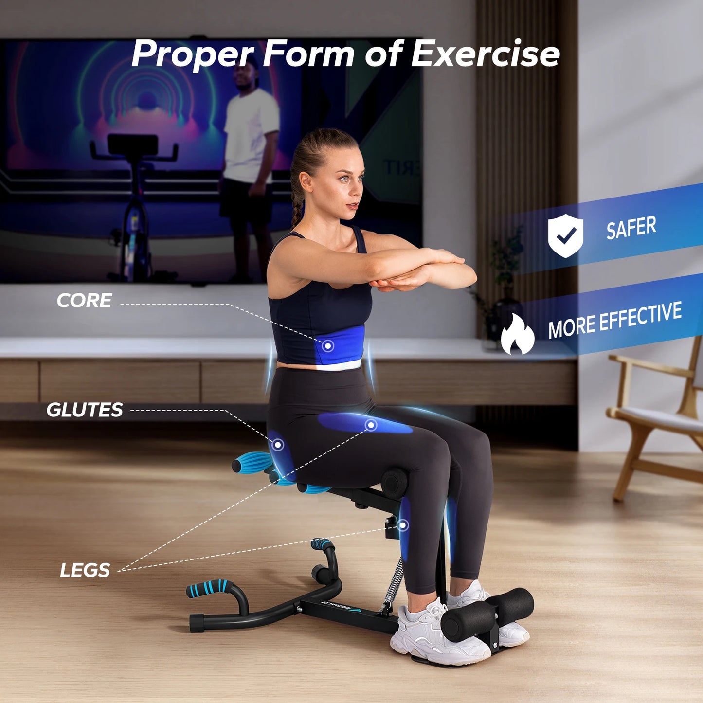 MERACH Deep Squat Machine For Glutes Legs Core Training