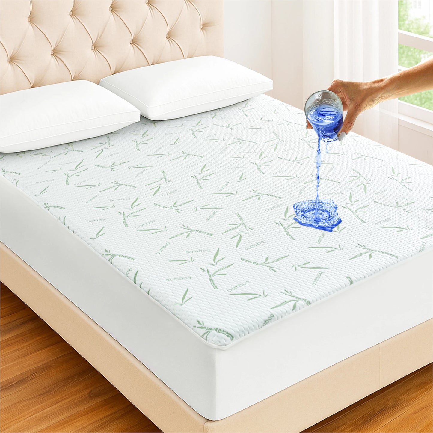 Lux Decor Mattress Protector Waterproof Fitted Sheet Style Deep Pocket