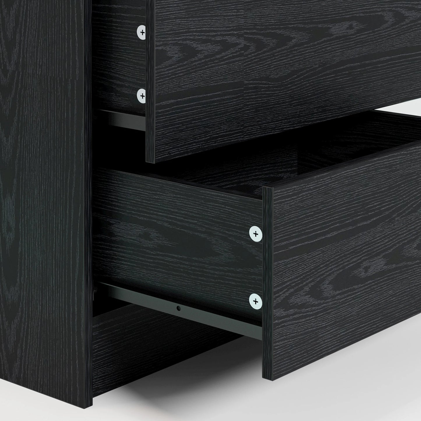 LIKIMIO Nightstand With Charging Station And LED Light