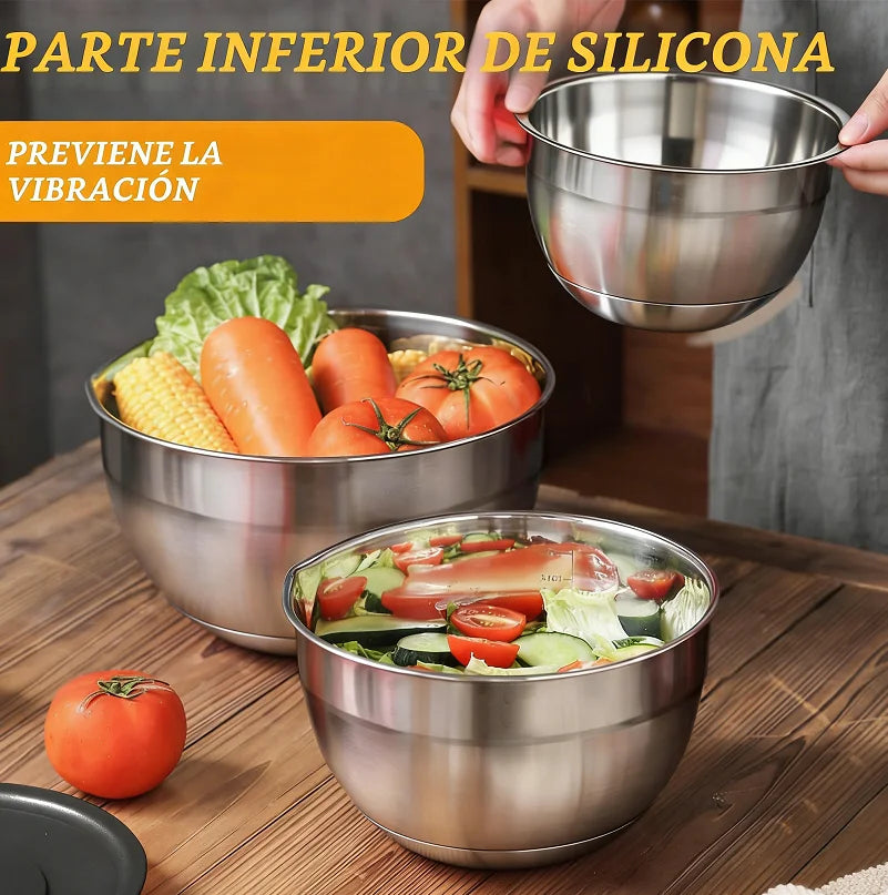 Stainless Steel 17-Piece Mixing Bowl Set With Lids