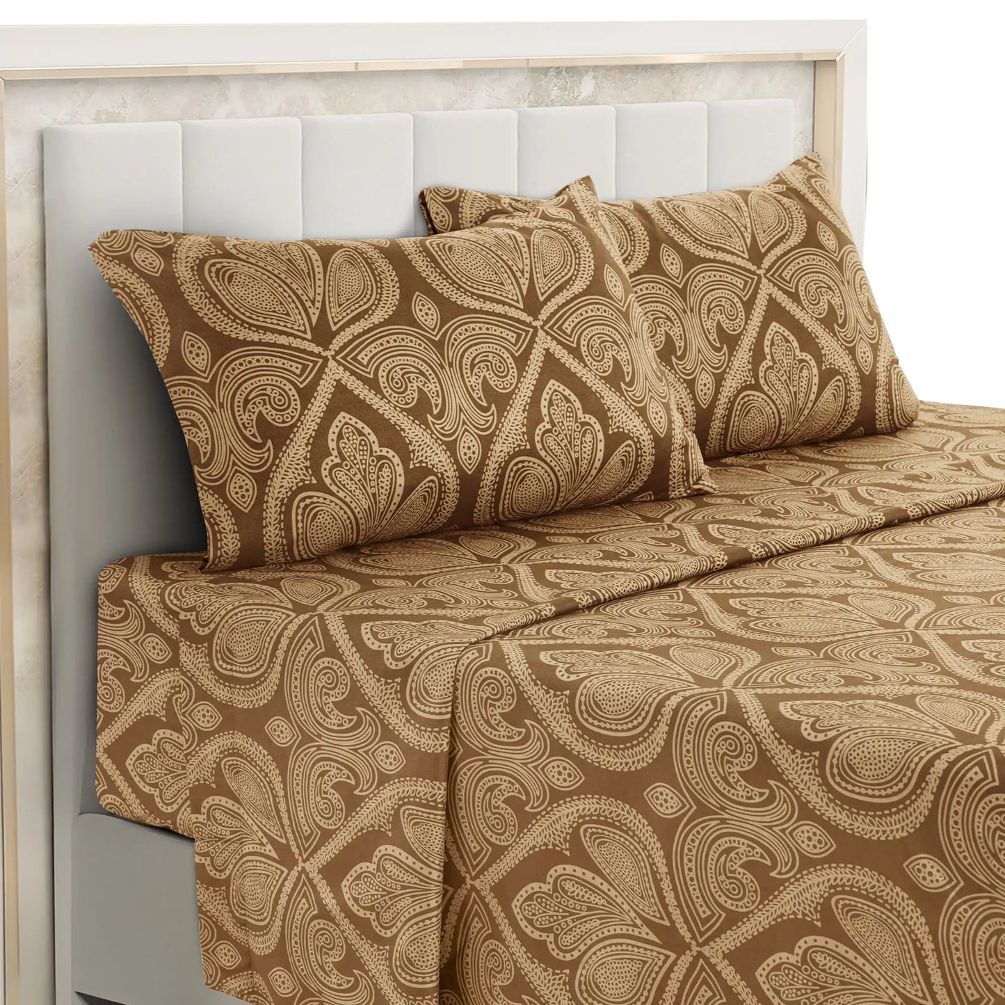 LDC Lux Decor Collection Paisley Microfiber Sheet Set Wrinkle Resistant