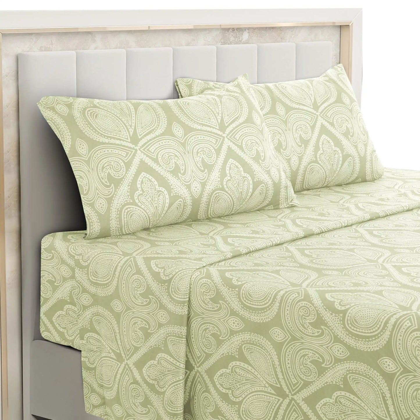 LDC Lux Decor Collection Paisley Microfiber Sheet Set Wrinkle Resistant