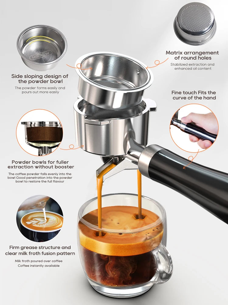 HiBREW 20Bar Semi Automatic Espresso Machine H10B Coffee