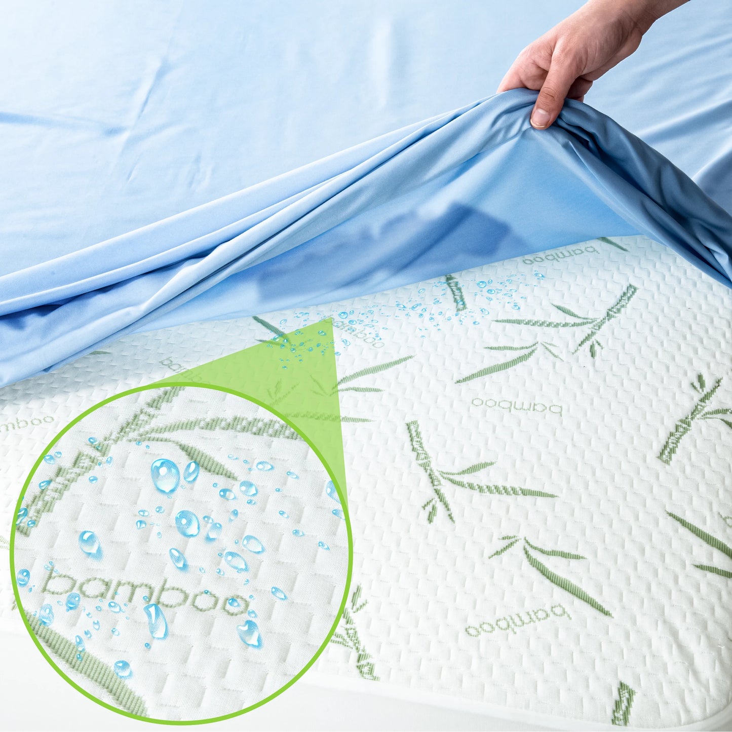 Lux Decor Mattress Protector Waterproof Fitted Sheet Style Deep Pocket