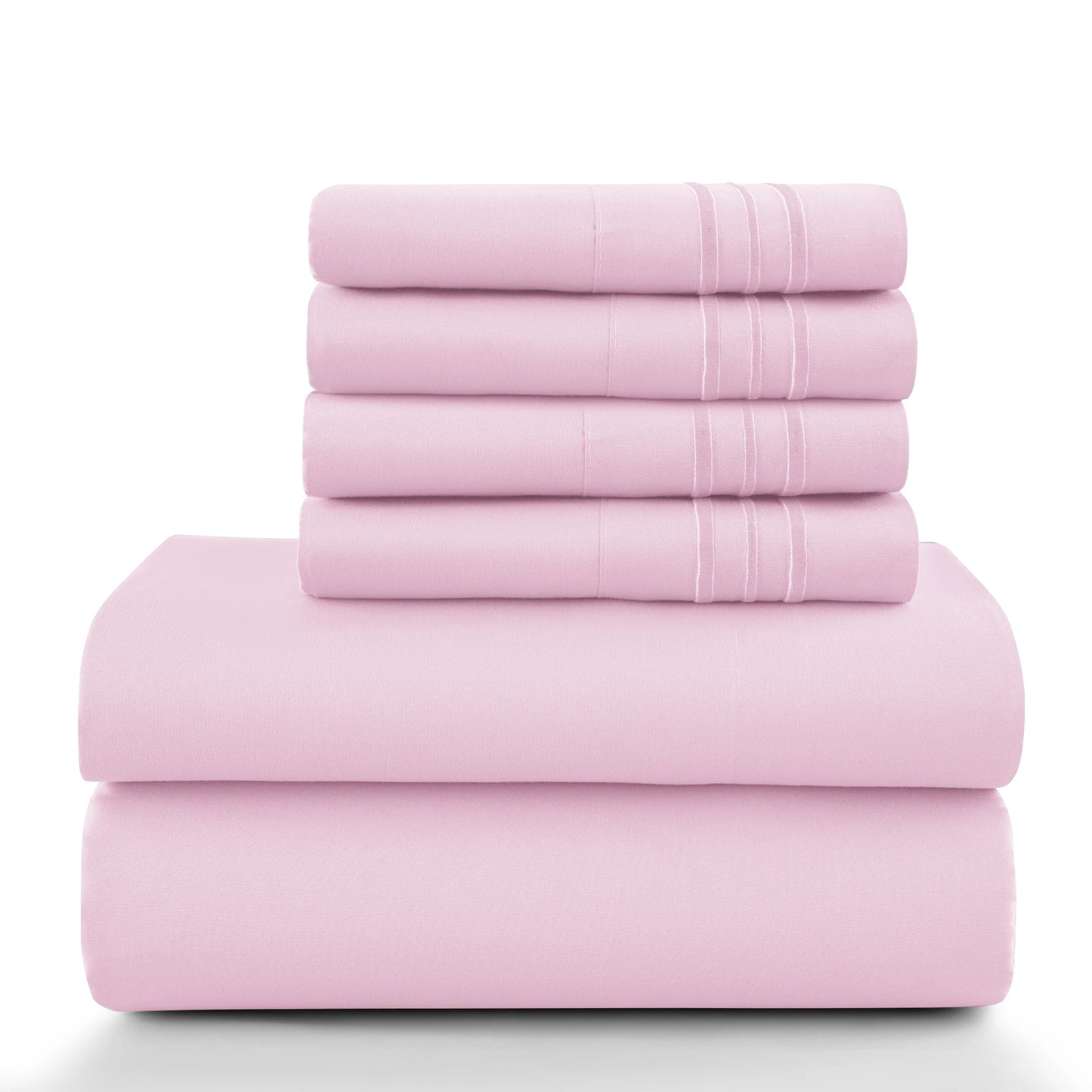 LDC Lux Decor Collection Solid Sheet Set Brushed Microfiber