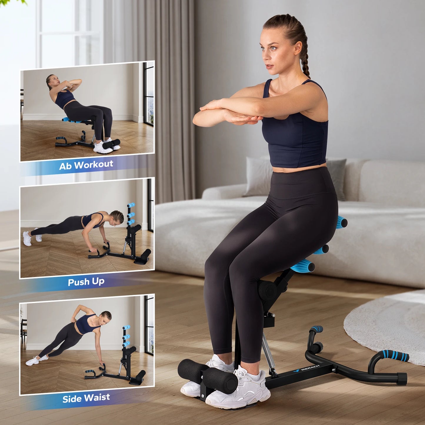 MERACH Deep Squat Machine For Glutes Legs Core Training