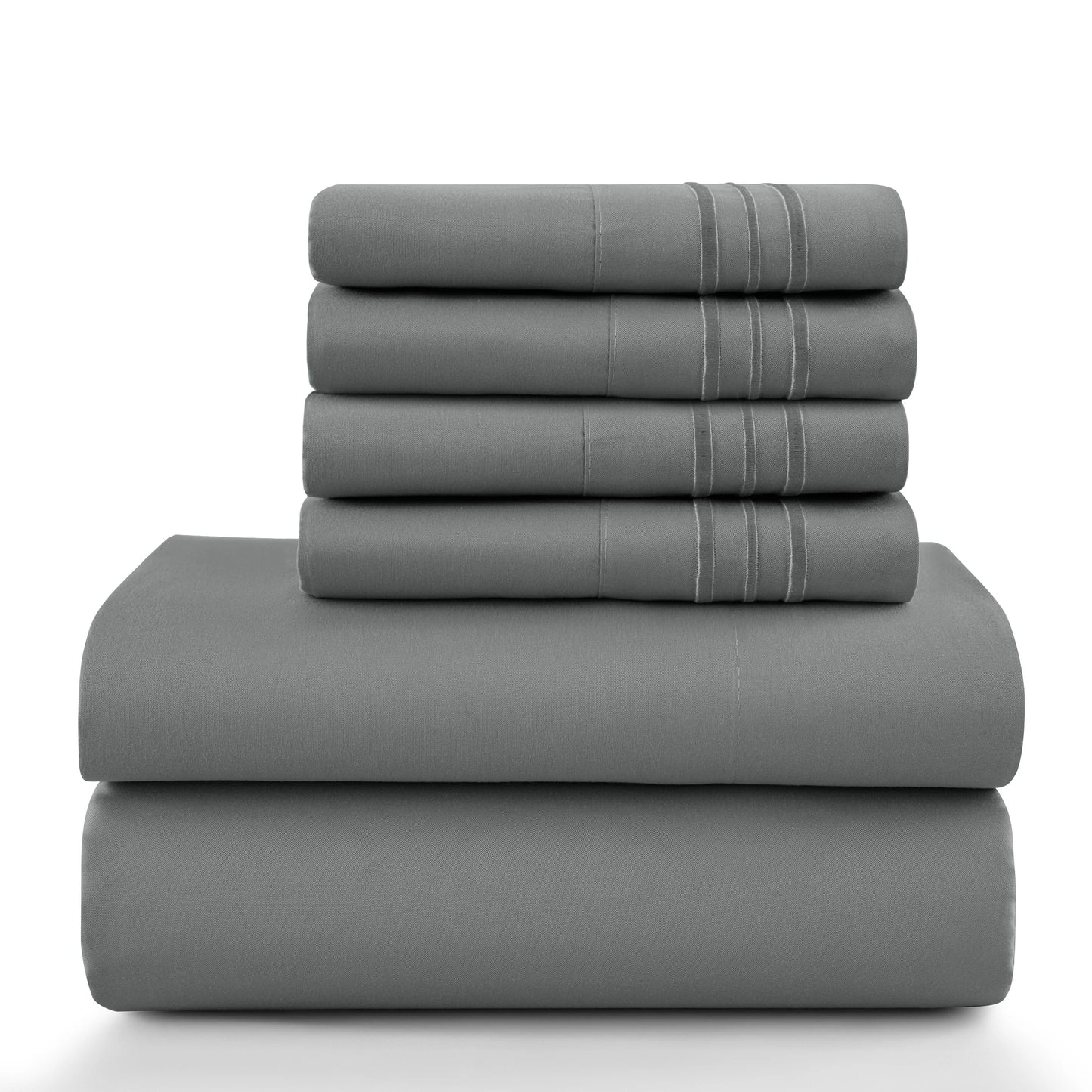 LDC Lux Decor Collection Solid Sheet Set Brushed Microfiber