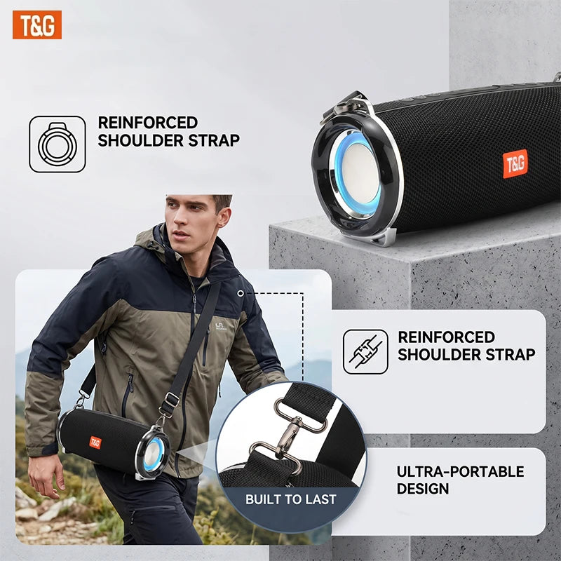 T&G TG192 Portable Bluetooth Speaker IPX4 Waterproof 2400mAh Battery