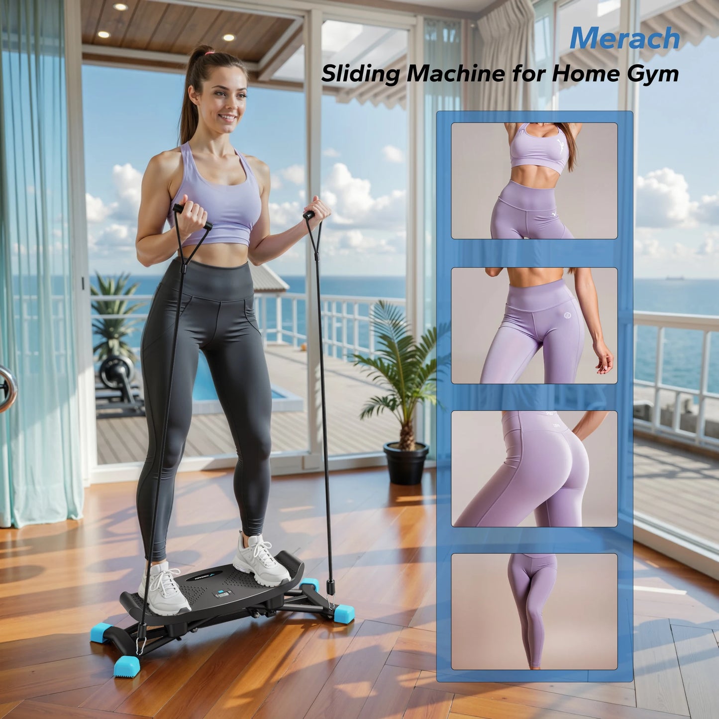 MERACH Simulated Ski Machine for Full Body Cardio Workout
