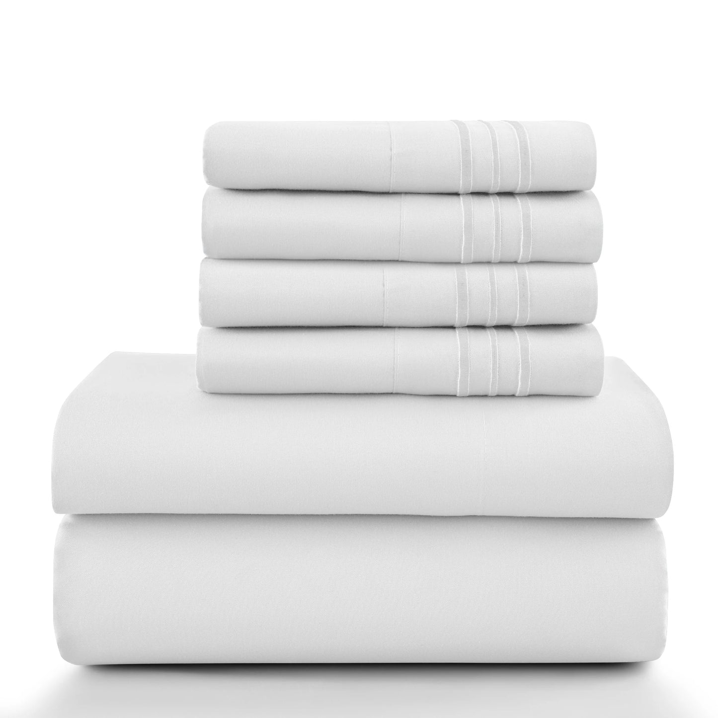 LDC Lux Decor Collection Solid Sheet Set Brushed Microfiber