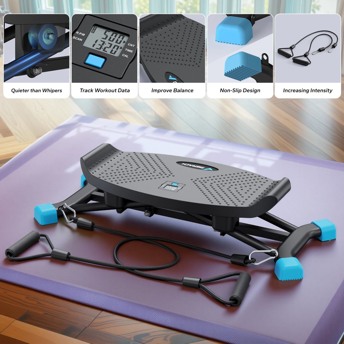 MERACH Simulated Ski Machine for Full Body Cardio Workout