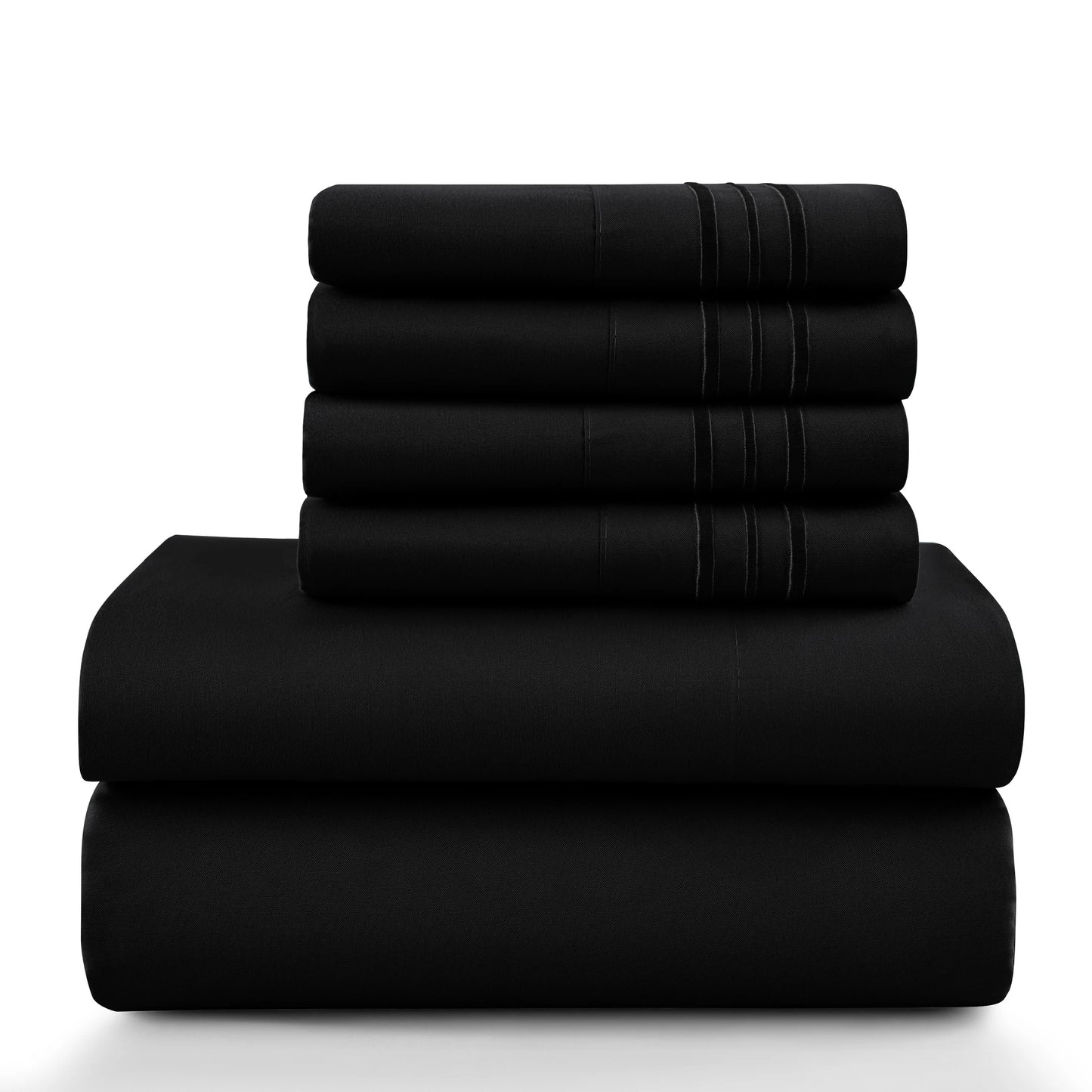 LDC Lux Decor Collection Solid Sheet Set Brushed Microfiber