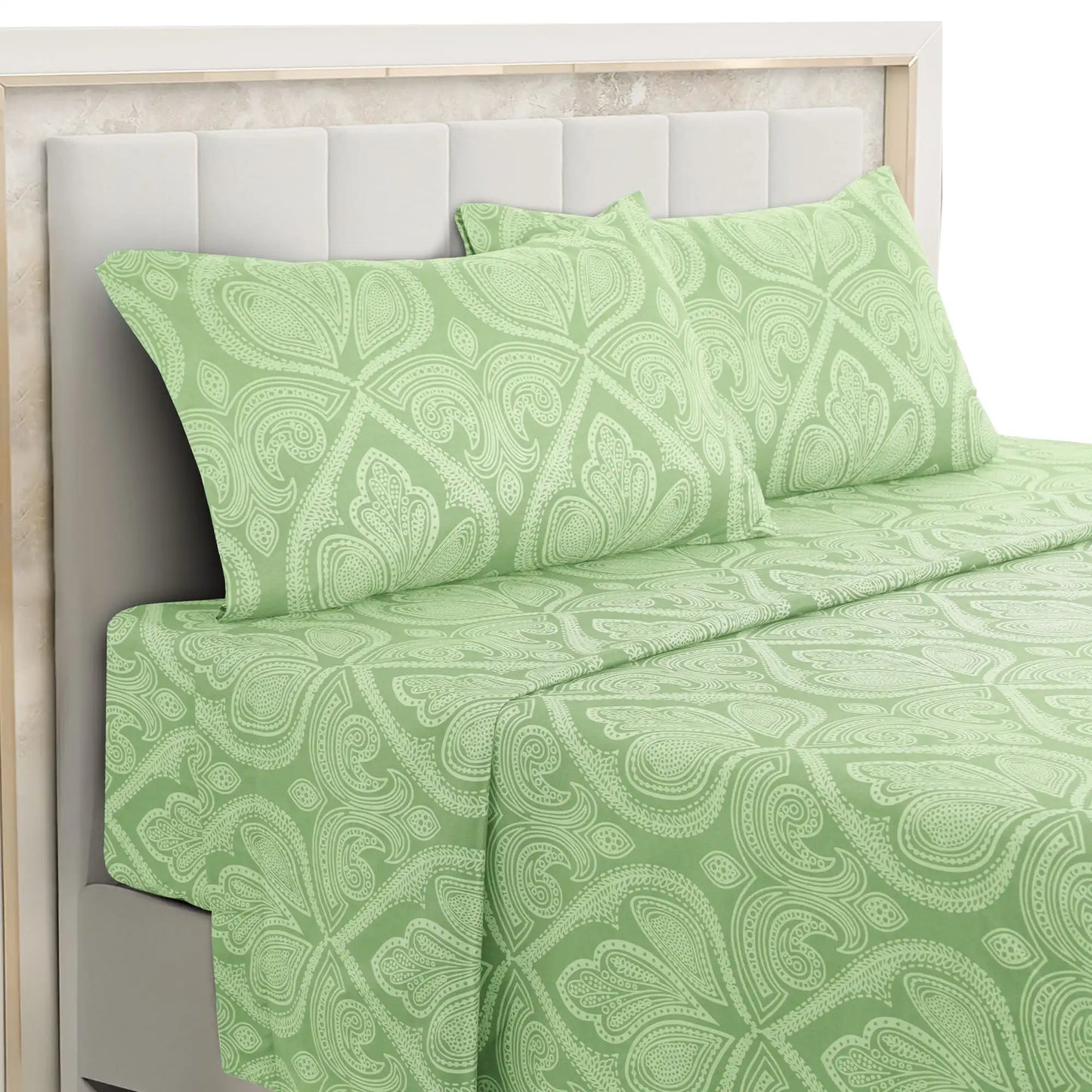 LDC Lux Decor Collection Paisley Microfiber Sheet Set Wrinkle Resistant