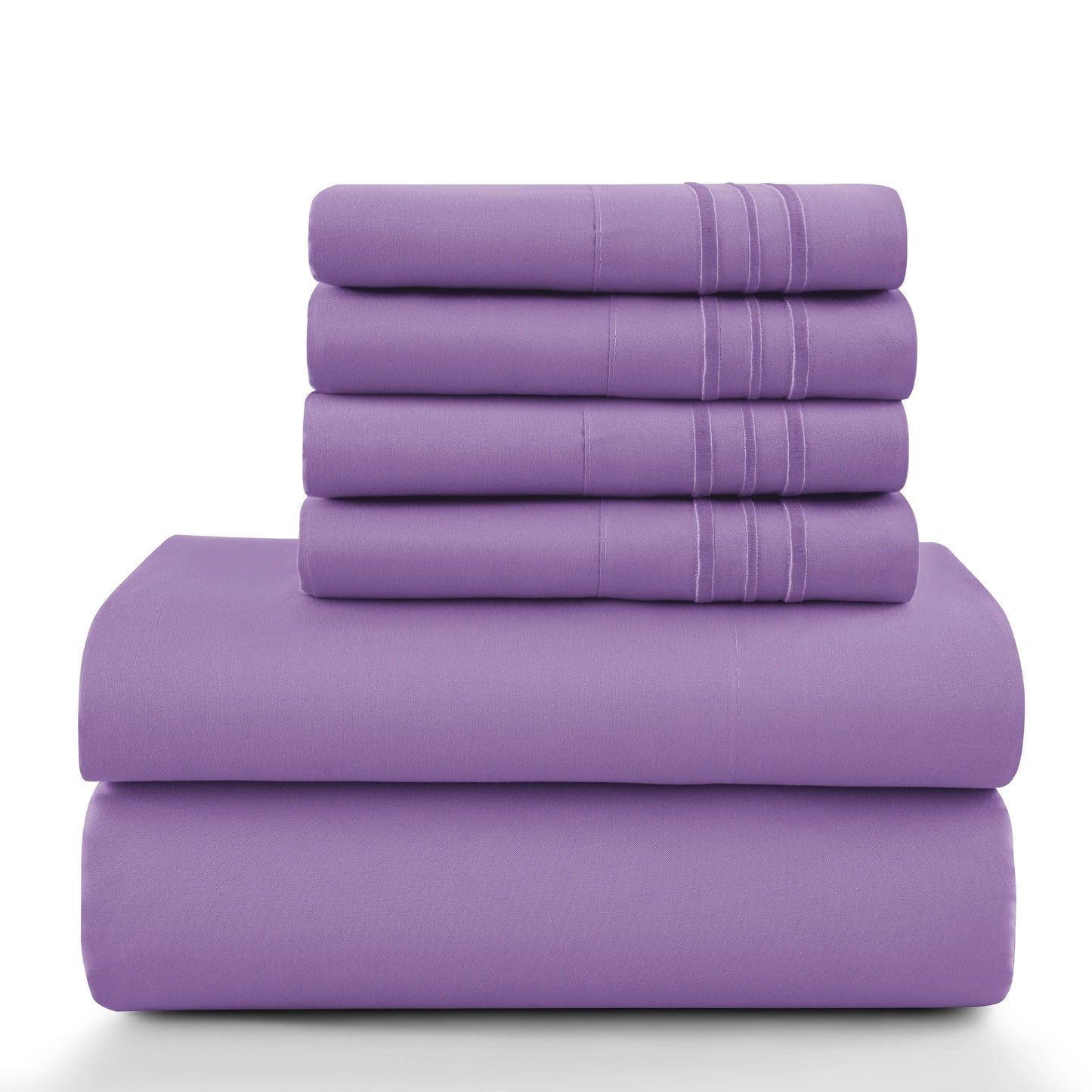 LDC Lux Decor Collection Solid Sheet Set Brushed Microfiber