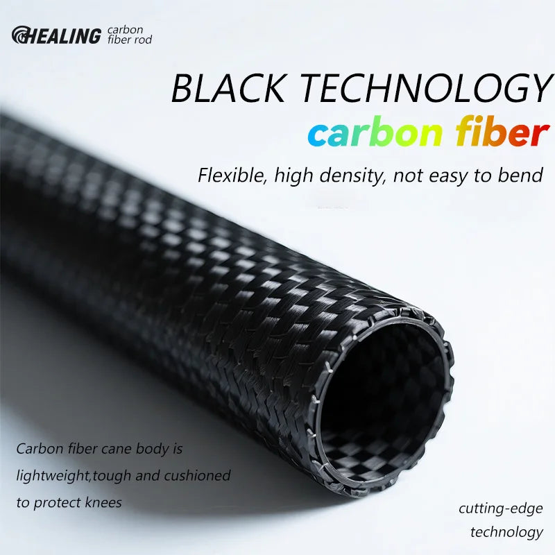 OKHEALINGCN Ultralight Carbon Fiber Trekking Poles Two Piece Foldable