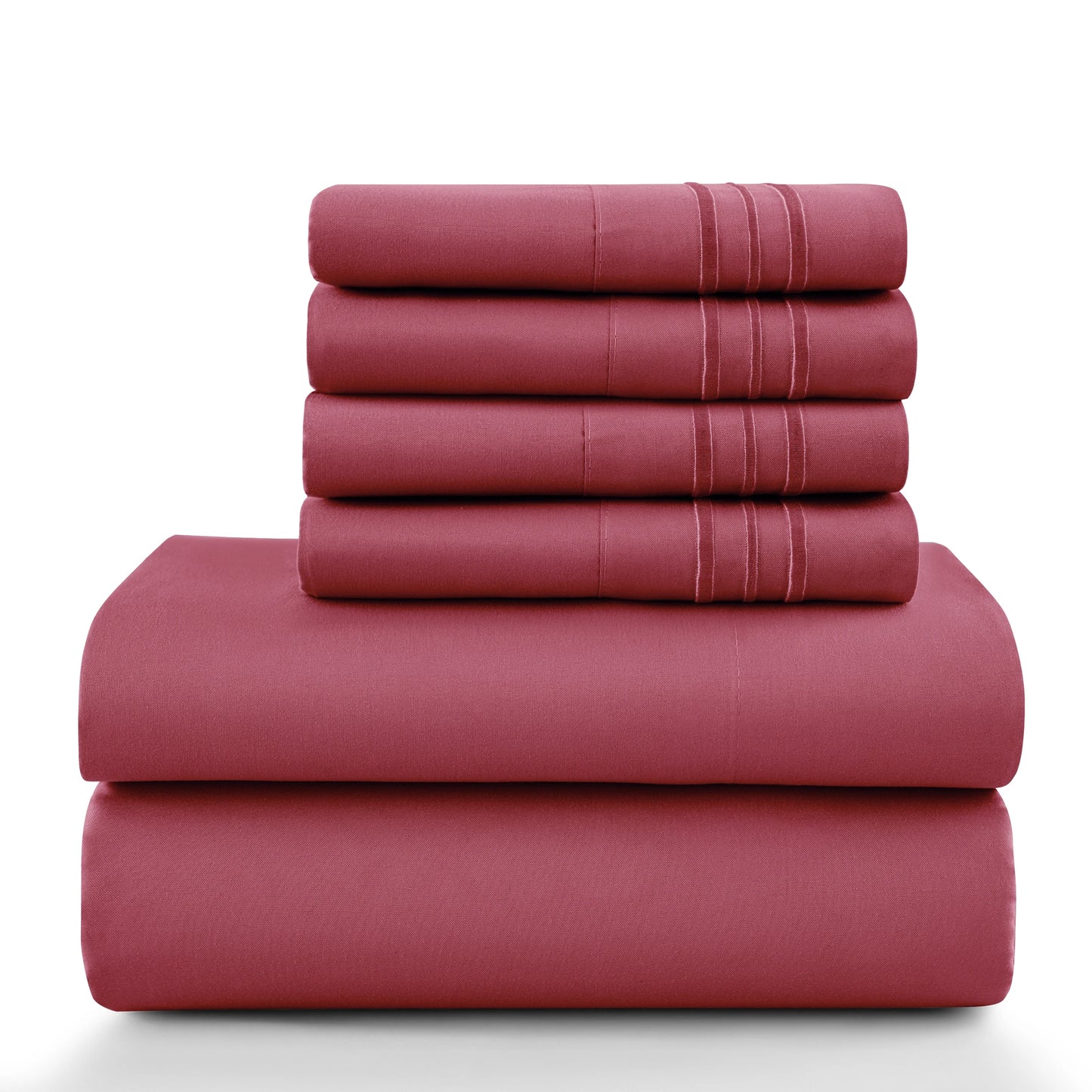 LDC Lux Decor Collection Solid Sheet Set Brushed Microfiber