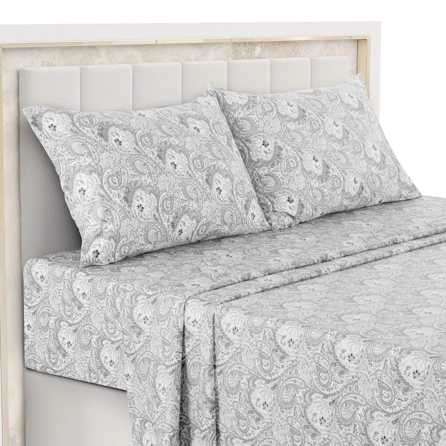 LDC Lux Decor Collection Paisley Microfiber Sheet Set Wrinkle Resistant