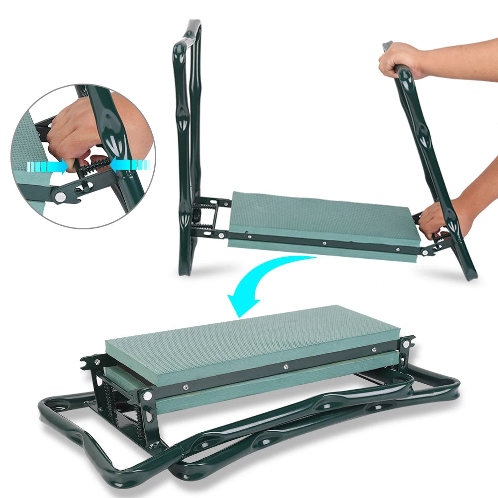 Upgraded Garden Kneeler Stool Heavy Duty Portable Folding
