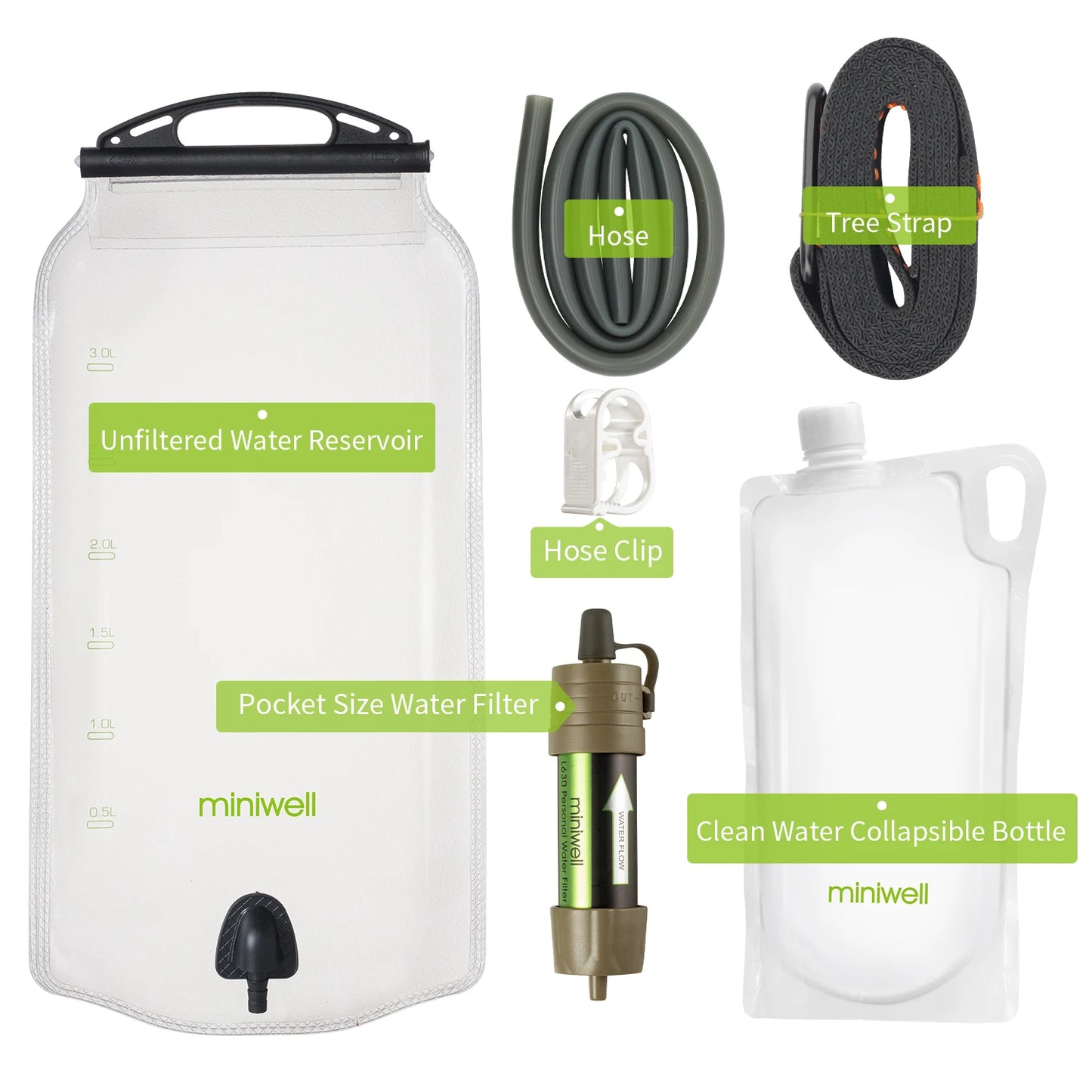 Miniwell L630 Personal Camping Water Purification Straw For Survival