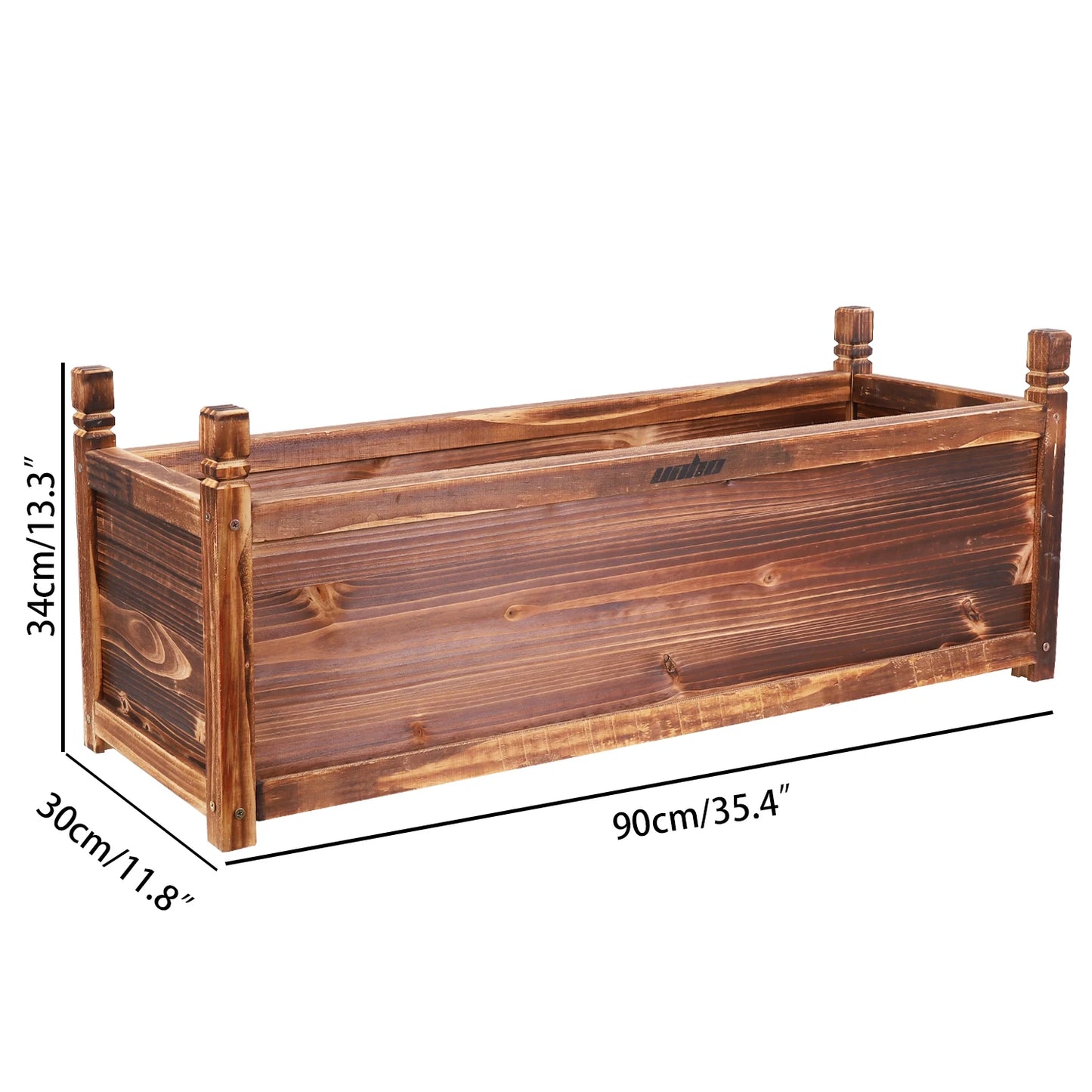 Raised Garden Bed Planter Window Mounted Wood Box For Plants