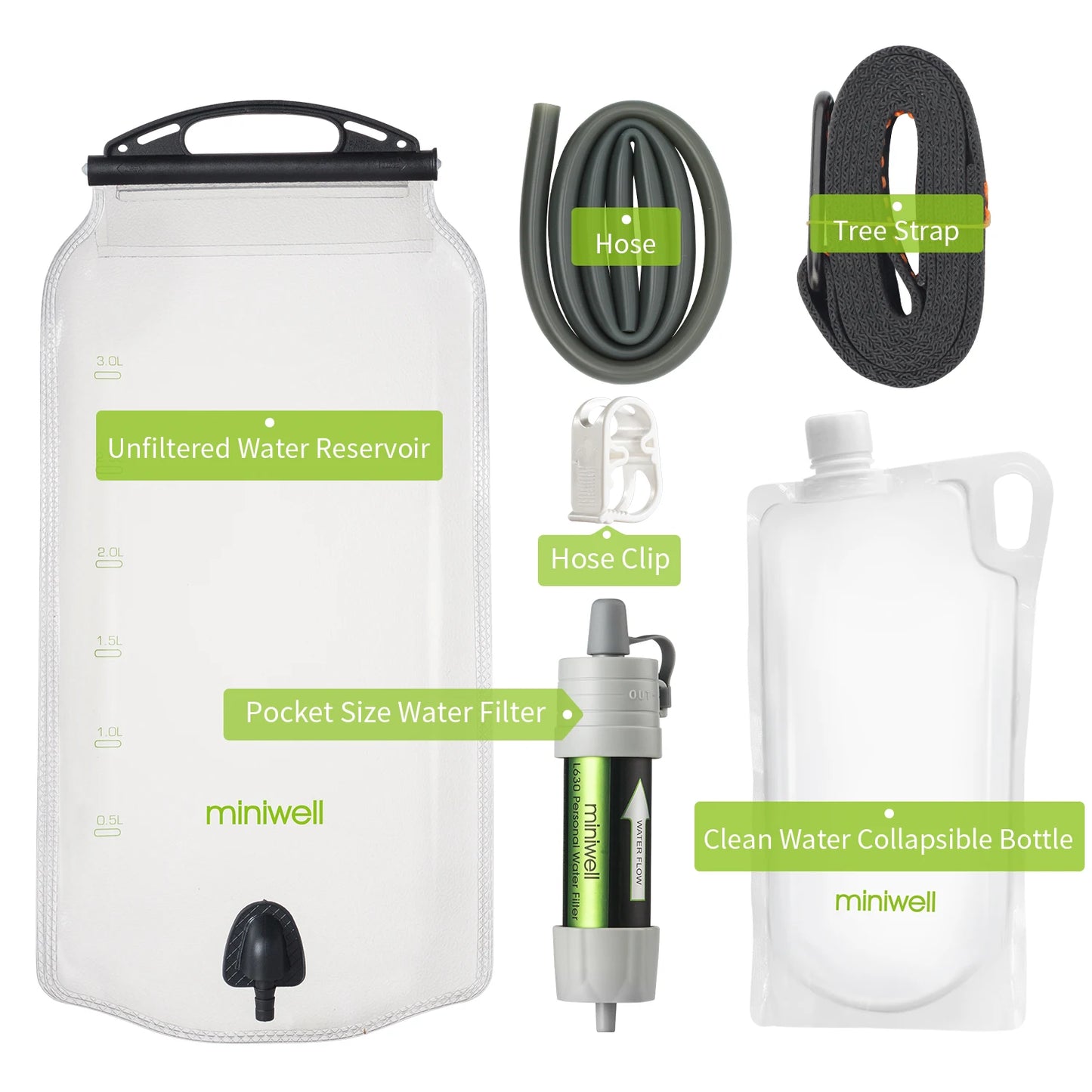 Miniwell L630 Personal Camping Water Purification Straw For Survival