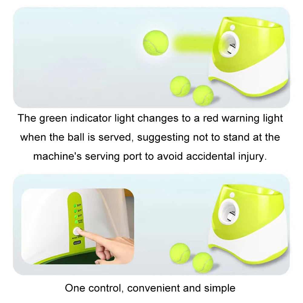 Pet Prime Automatic Dog Ball Launcher With 3 Tennis Balls