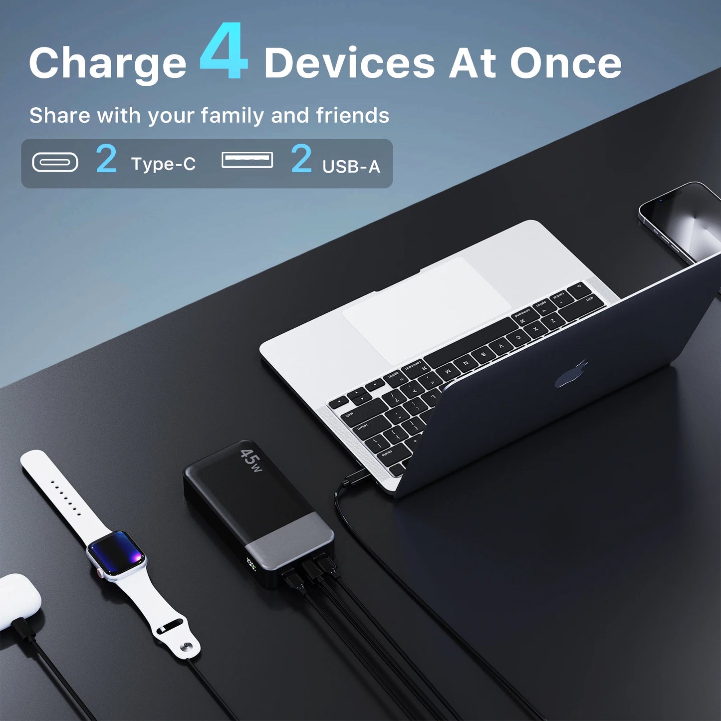 Nobis 20000mAh 45W Fast Charging Power Bank with LED Display