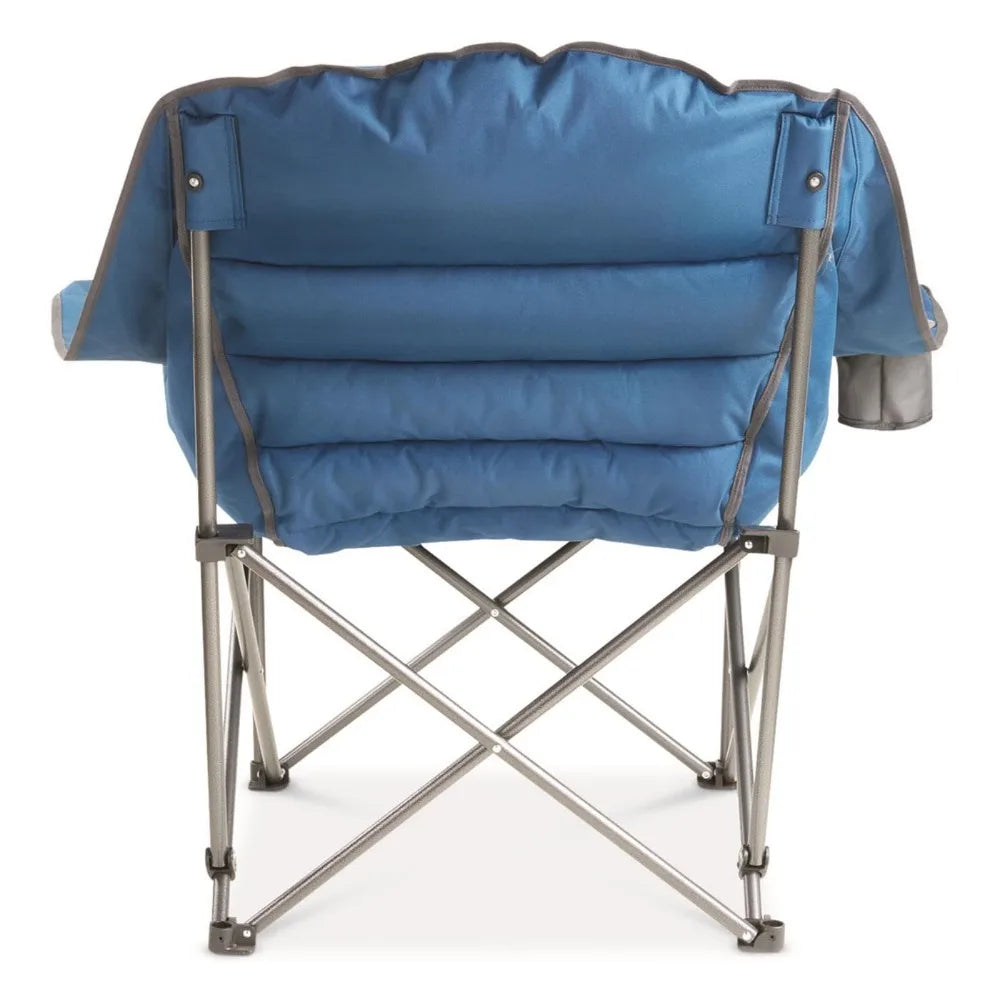 Oversized Padded Camping Chair Portable Cup Holder Heavy Duty 400lb