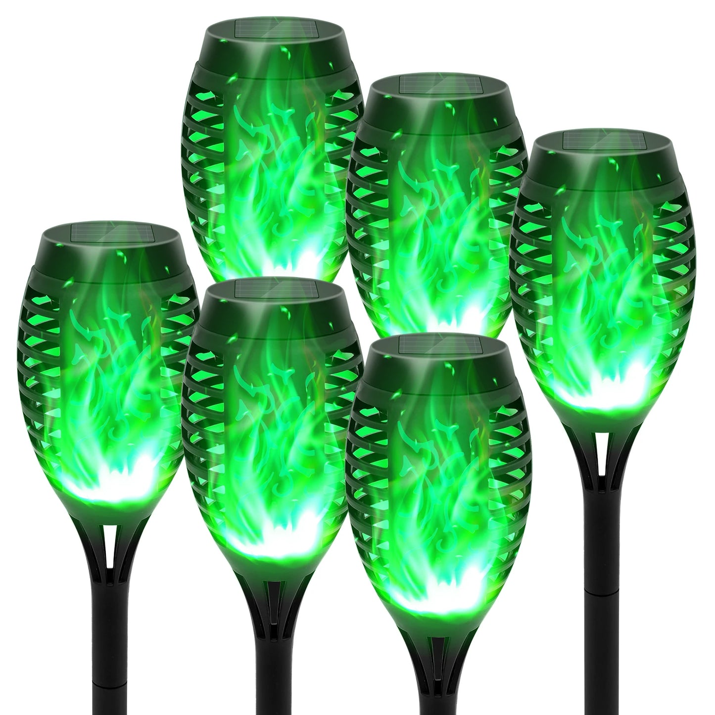 Solar Flame Light Outdoor Flickering Torch Lamp Waterproof Garden