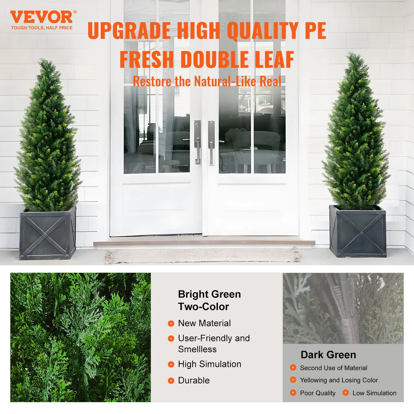 SucceBuy Artificial Cedar Topiary Tree Outdoor Greenery For Home Decor