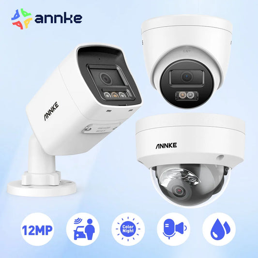 ANNKE 12MP 3K Outdoor PoE Security Camera With Dual Light