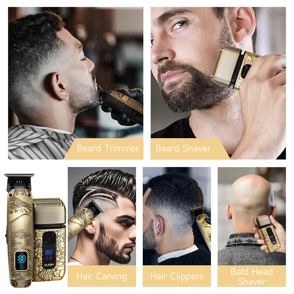 Oudim Foil Shaver For Men With Trimmer Wet Dry Shaving