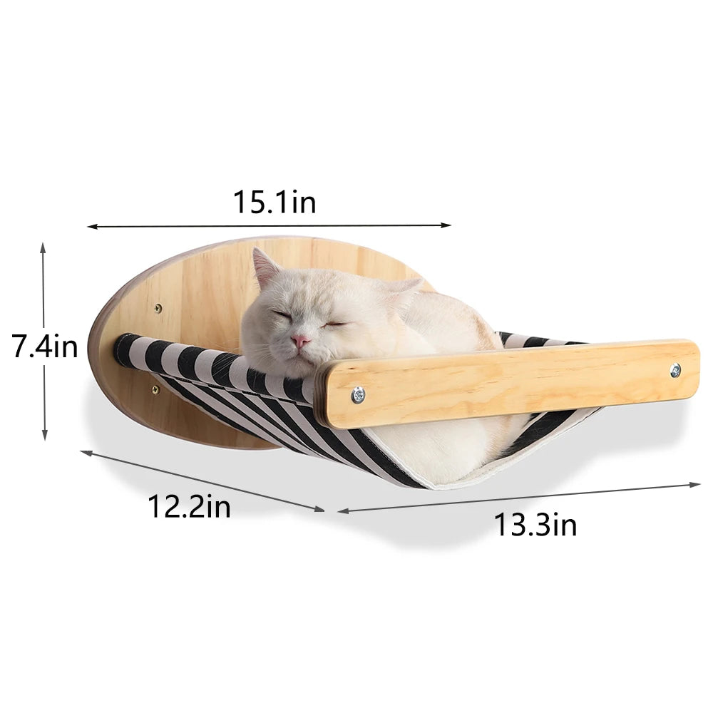 PETRAVELCN Cat Wall Mounted Four Step Climbing Shelf Sisal Post