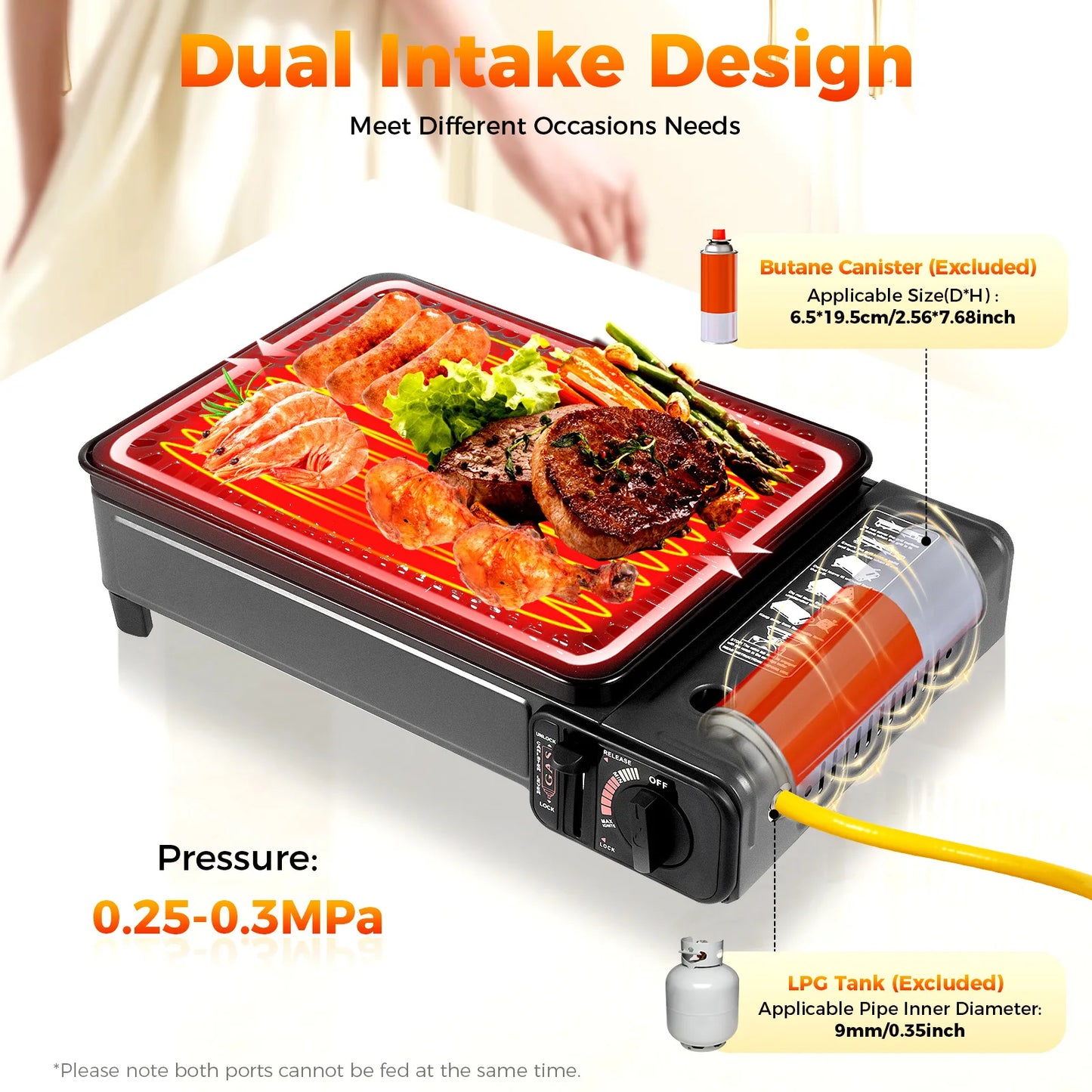 None Portable Gas Camping Stove With Ignition For Outdoors
