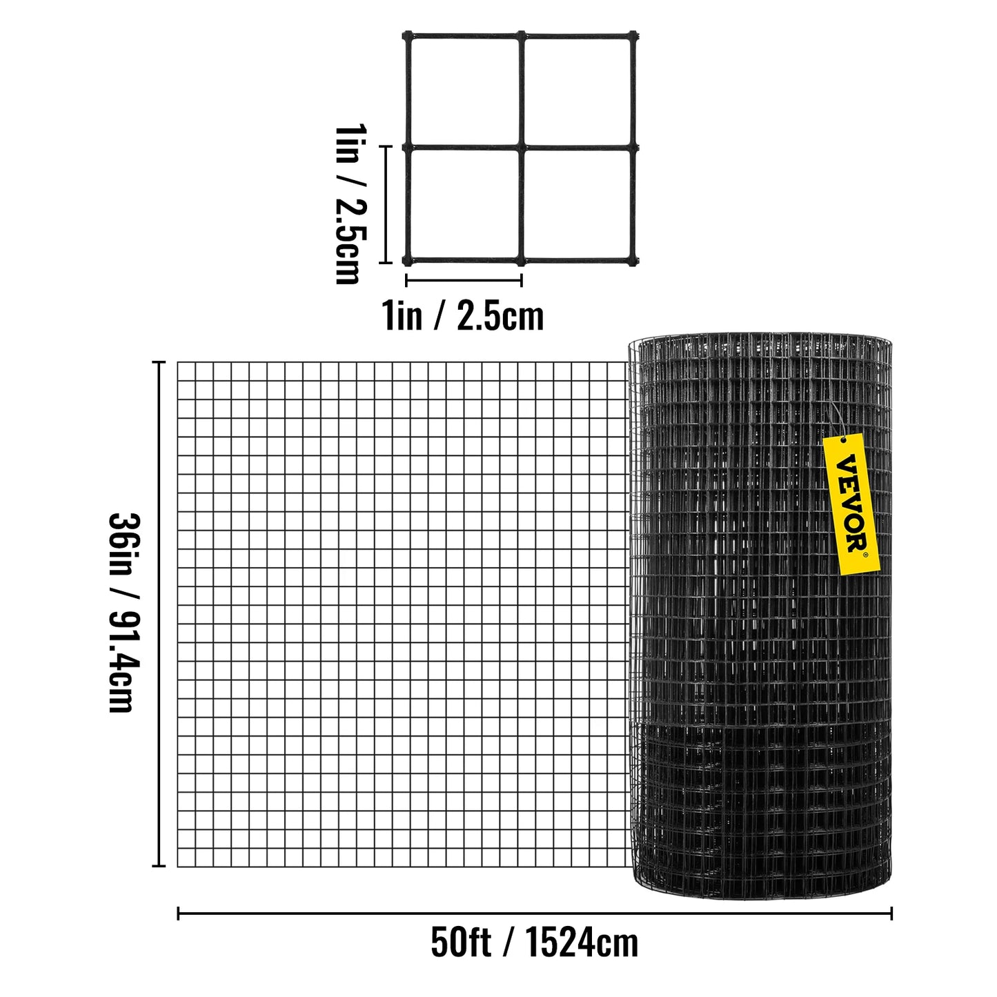 SucceBuy Welded Wire Fence Vinyl Coated Mesh For Poultry And Rabbits 16 Gauge