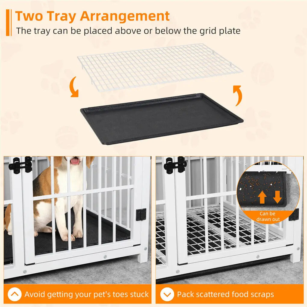 BINGOPAW Heavy Duty Dog Kennel End Table Metal Cage