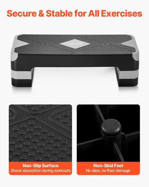 AeroExercise Step Platform Non Slip Cardio Trainer For Home Gym