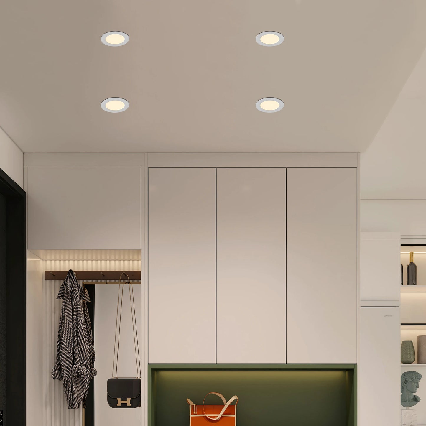 ARLGSITE 12 Pack LED Recessed Dimmable Lights With Junction Box
