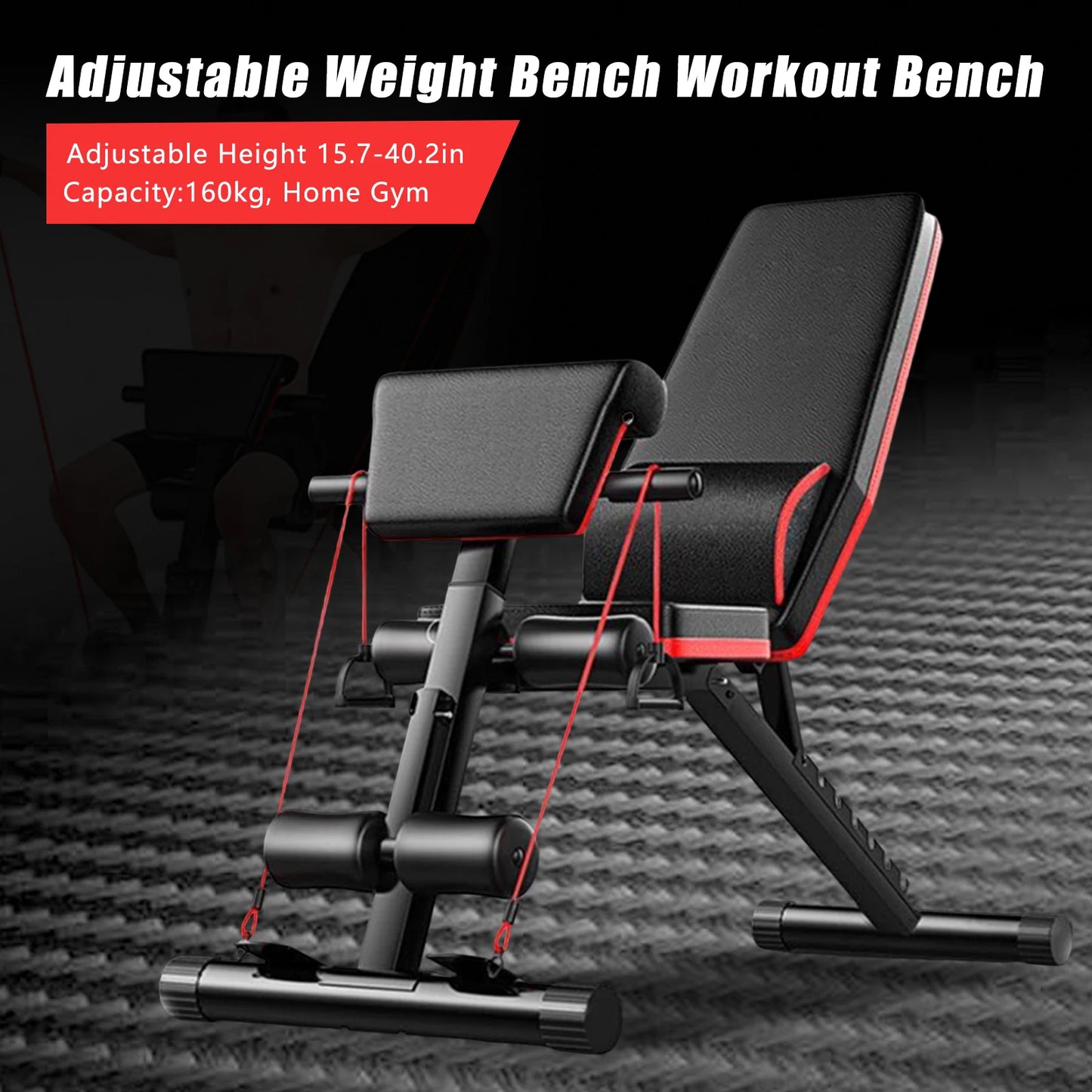 Adjustable Multifunctional Fitness Bench for Strength Training