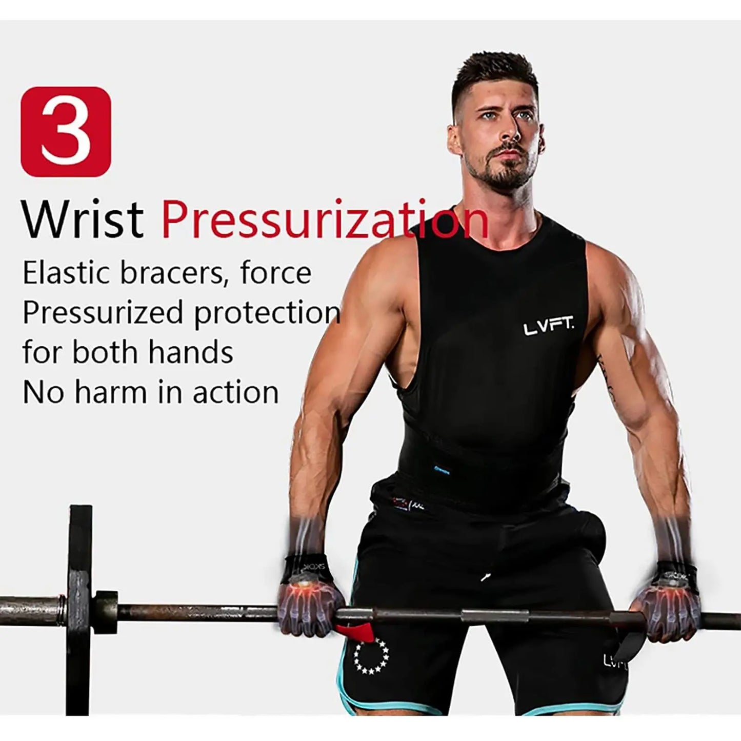 GOUNOD Weightlifting Wrist Straps Non Slip Gym Lifting Strap