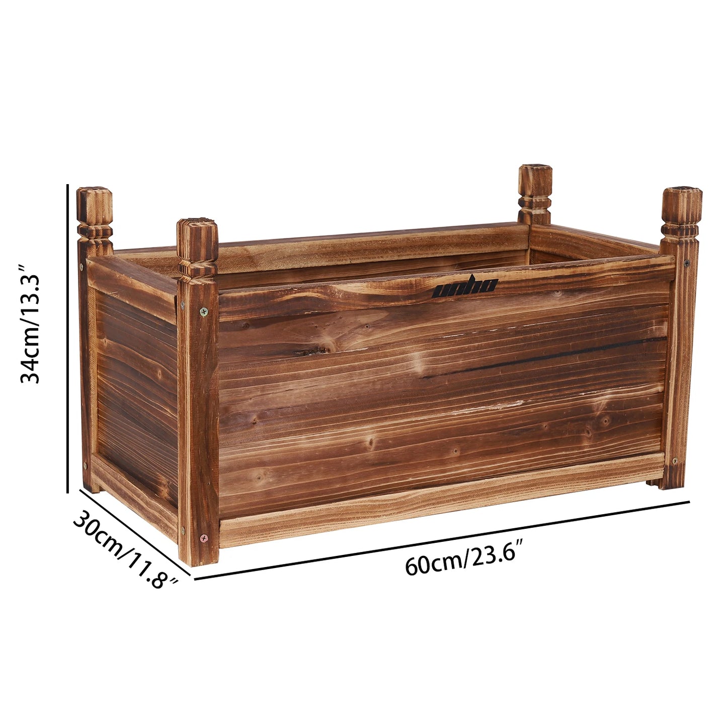 Wooden Raised Flower Bed Planter Box For Indoor Outdoor Use