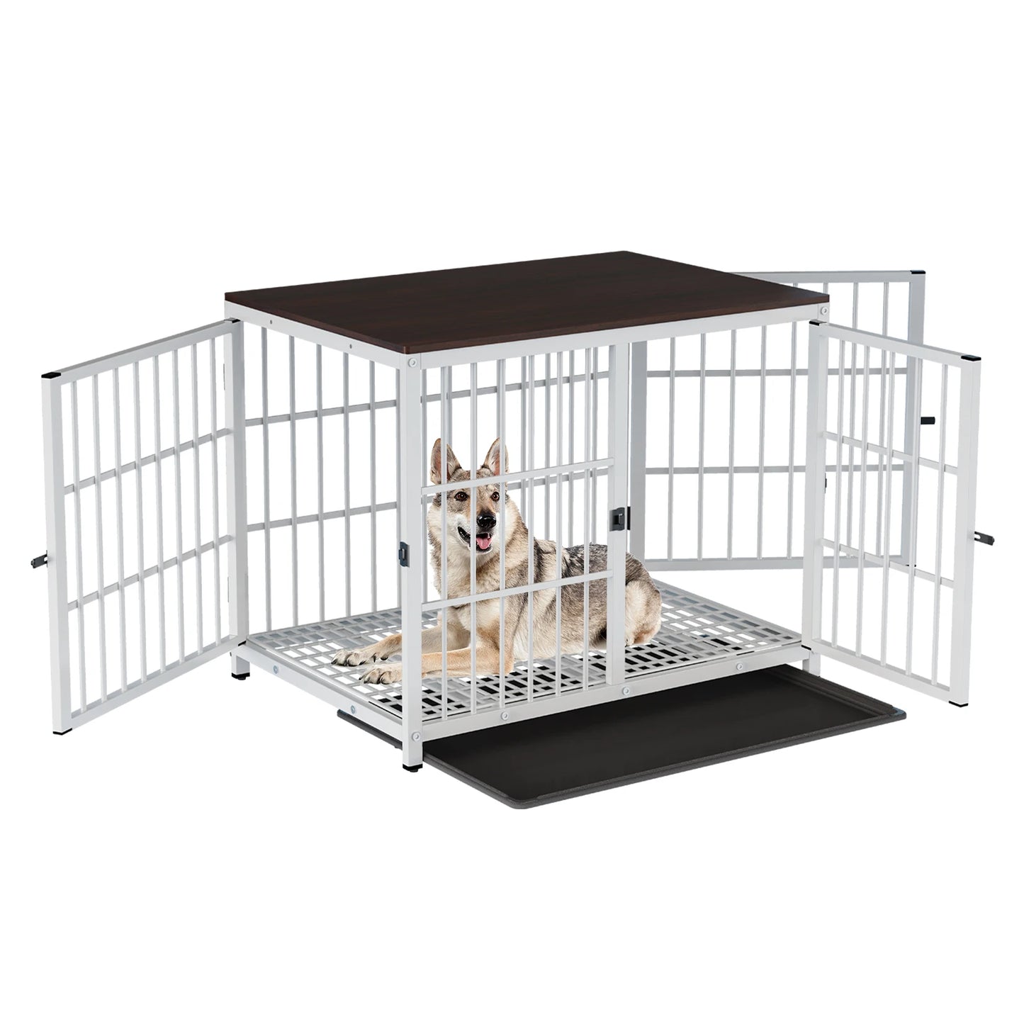 BINGOPAW Heavy Duty Dog Kennel End Table Metal Cage