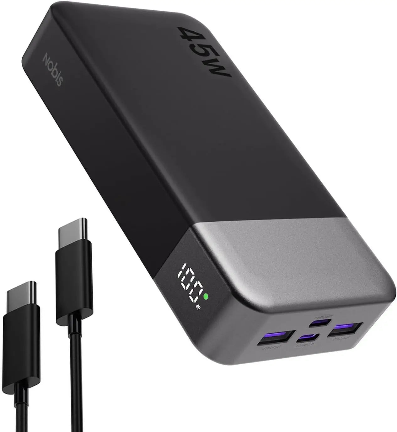 Nobis 20000mAh 45W Fast Charging Power Bank with LED Display