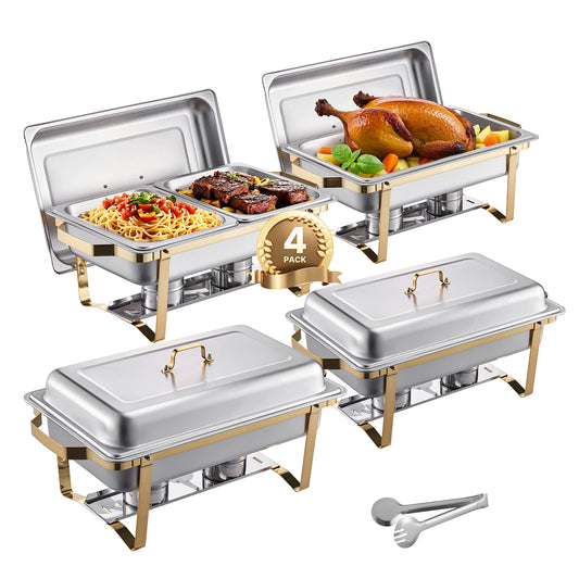 Succebuy 8 Qt Stainless Steel Chafing Dish Buffet Set With Pans