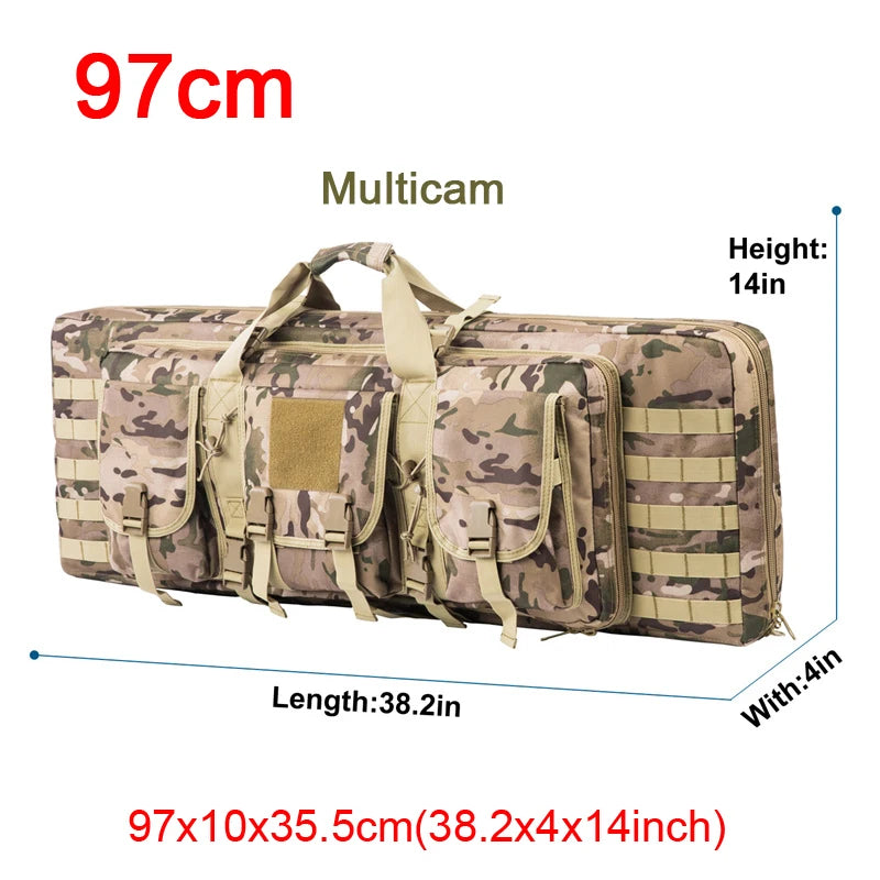 LQARMY Double Rifle Case Tactical Molle Gun Bag Backpack