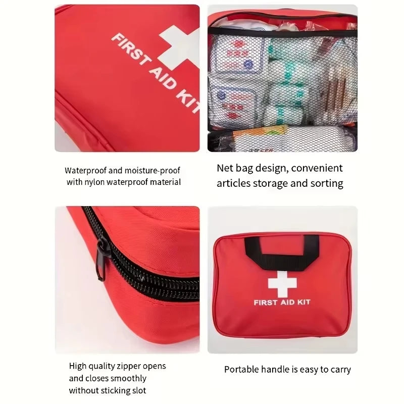 First Aid Kit 184pcs Portable Medical Bag For Outdoor Rescue