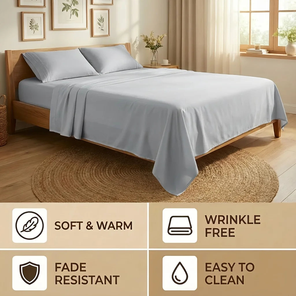 Cooling Bamboo Bed Sheets Set For All Bed Sizes